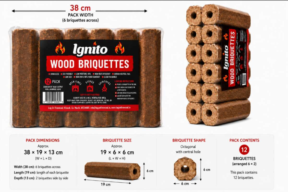 <span style="color: #ff0000;">New<strong></span> Ignito Wood Briquettes - Image 4